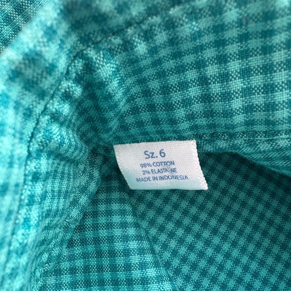 Southern Tide Women’s Green Gingham Button Down Shirt Size 6 - Picture 6 of 8